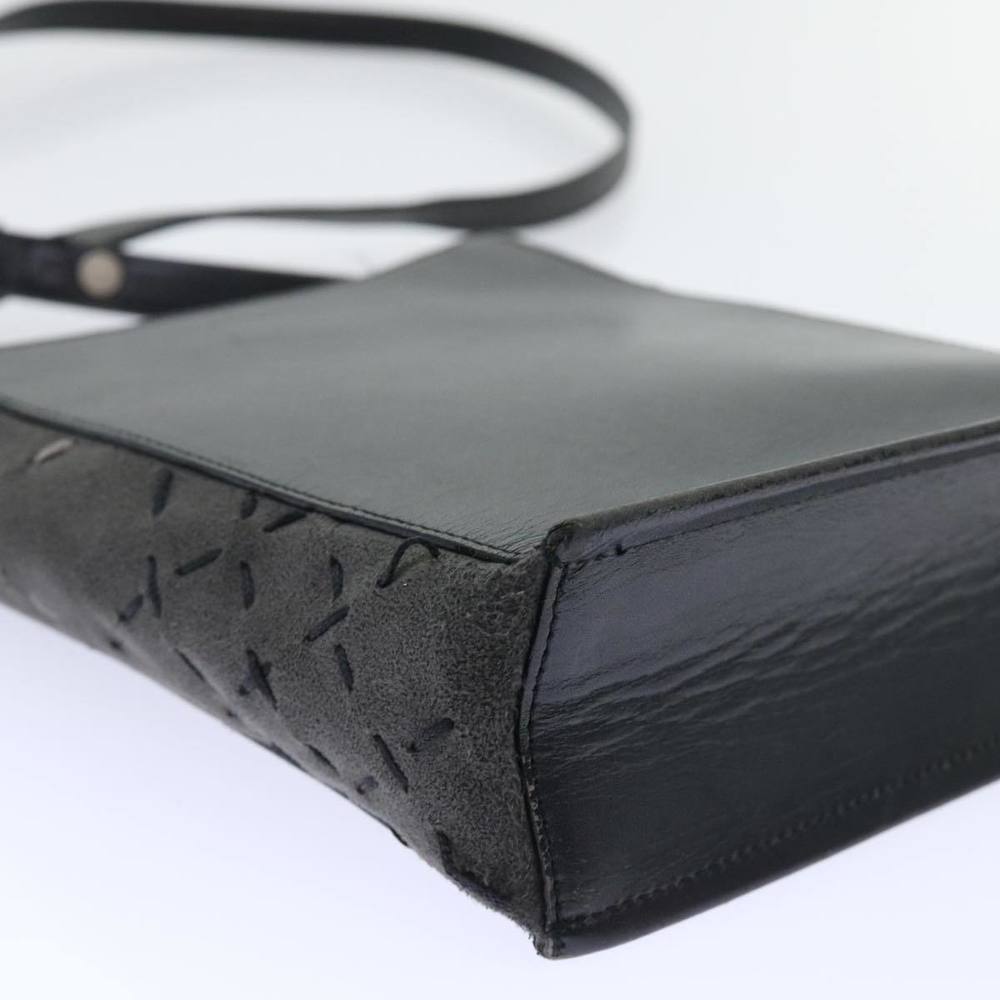 BURBERRY Shoulder Bag Leather Suede Black Auth bs7703 - Picture 16 of 16